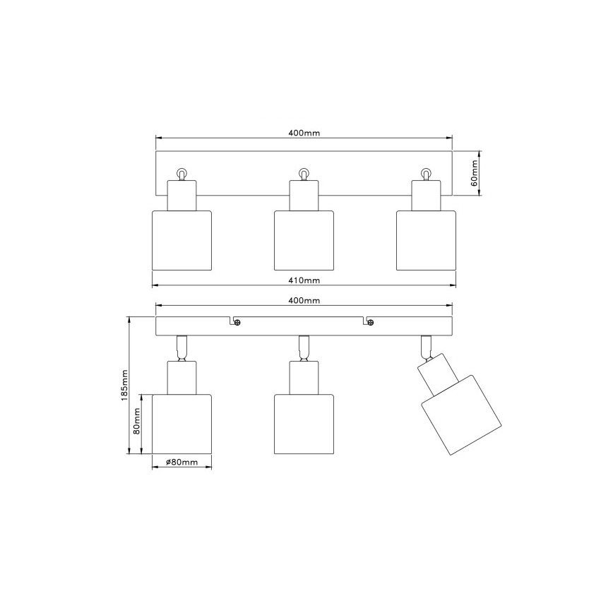 Globo - Bodové svietidlo 3xE14/25W/230V
