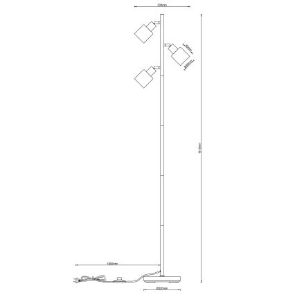 Globo - Stojacia lampa 3xE14/25W/230V