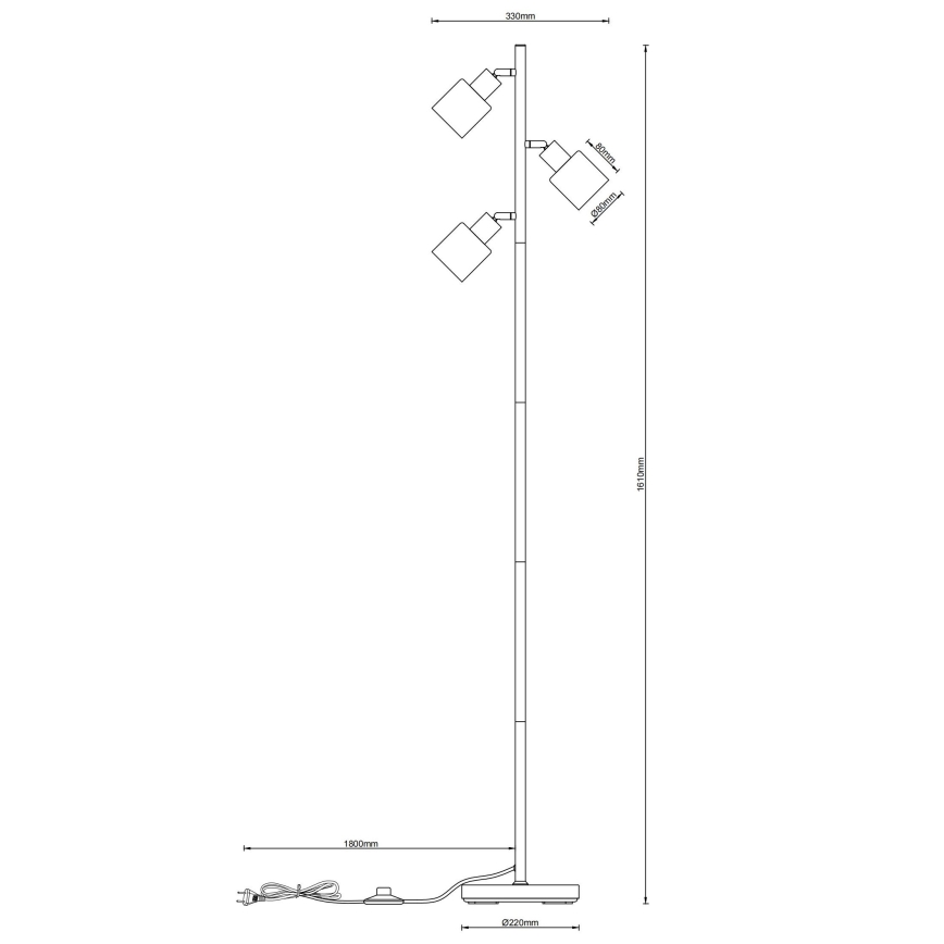 Globo - Stojacia lampa 3xE14/25W/230V