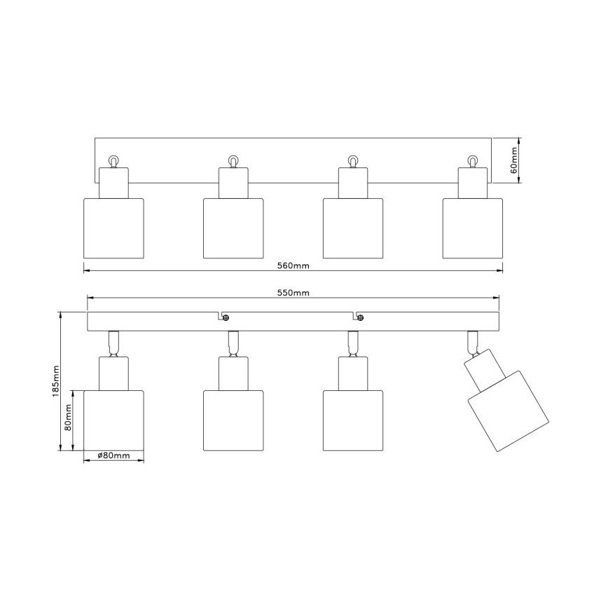 Globo - Bodové svietidlo 4xE14/25W/230V