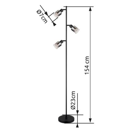 Globo - Stojacia lampa 3xE14/40W/230V