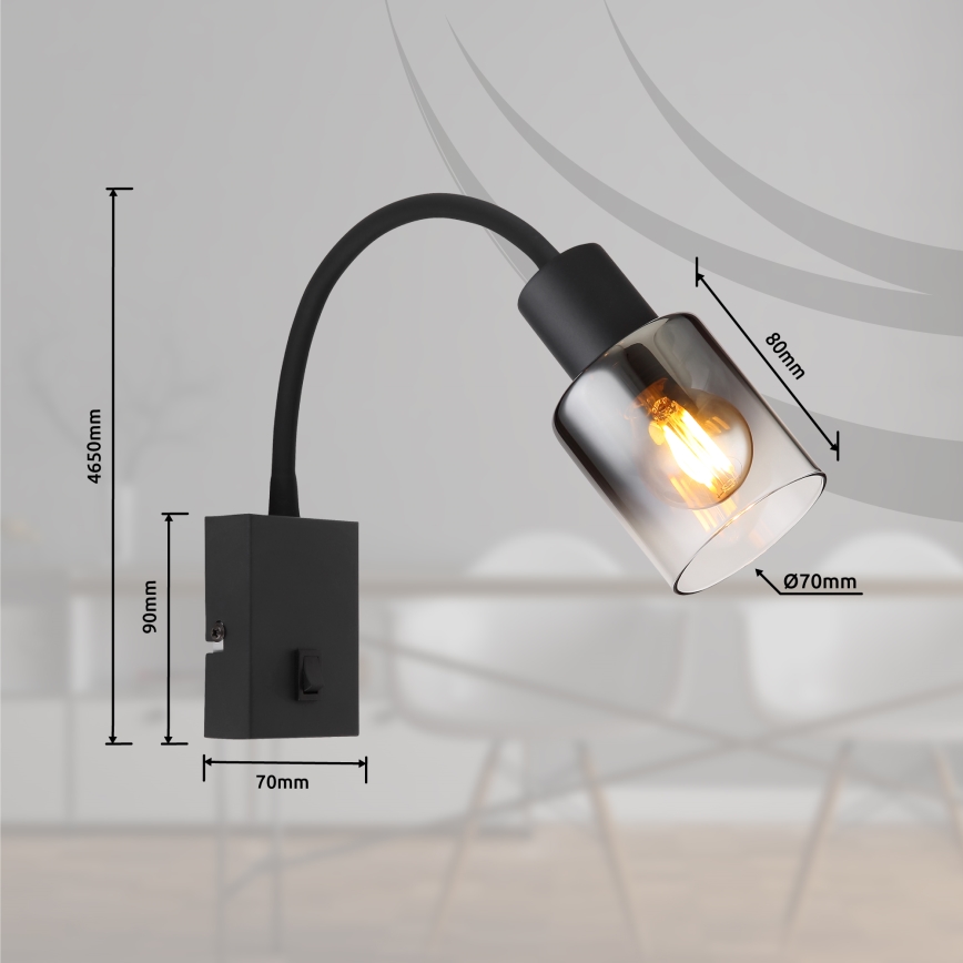 Globo - Flexibilná nástenná lampa 1xE14/40W/230V