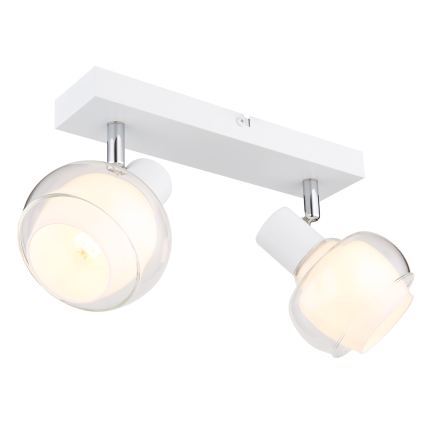 Globo - Bodové svietidlo 2xE14/40W/230V biele