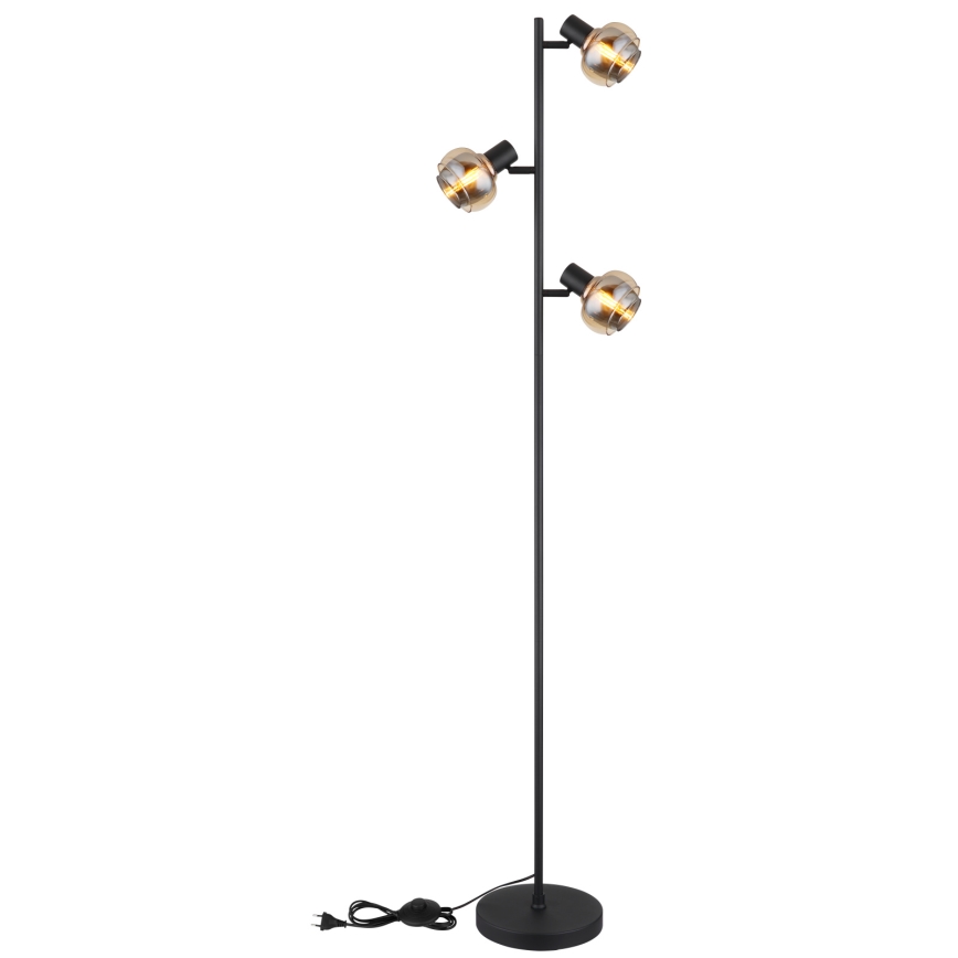 Globo - Stojacia lampa 3xE14/40W/230V čierna