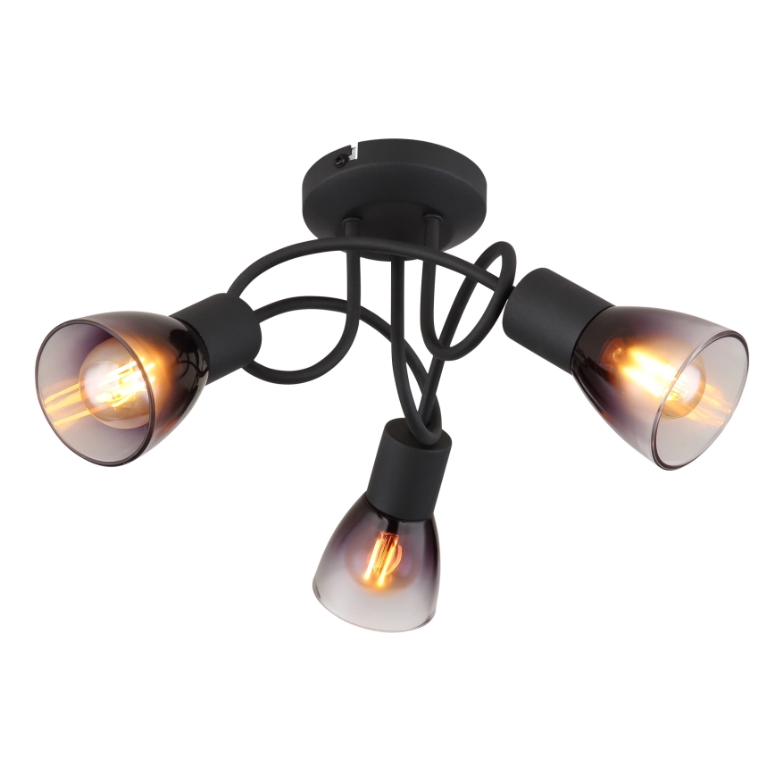 Globo - Prisadený luster 3xE14/25W/230V čierna