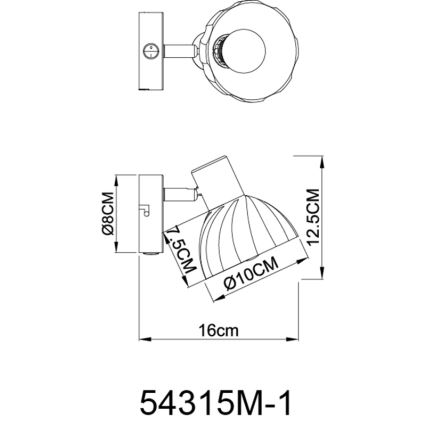 Globo - Nástenné bodové svietidlo 1xE14/40W/230V zlatá