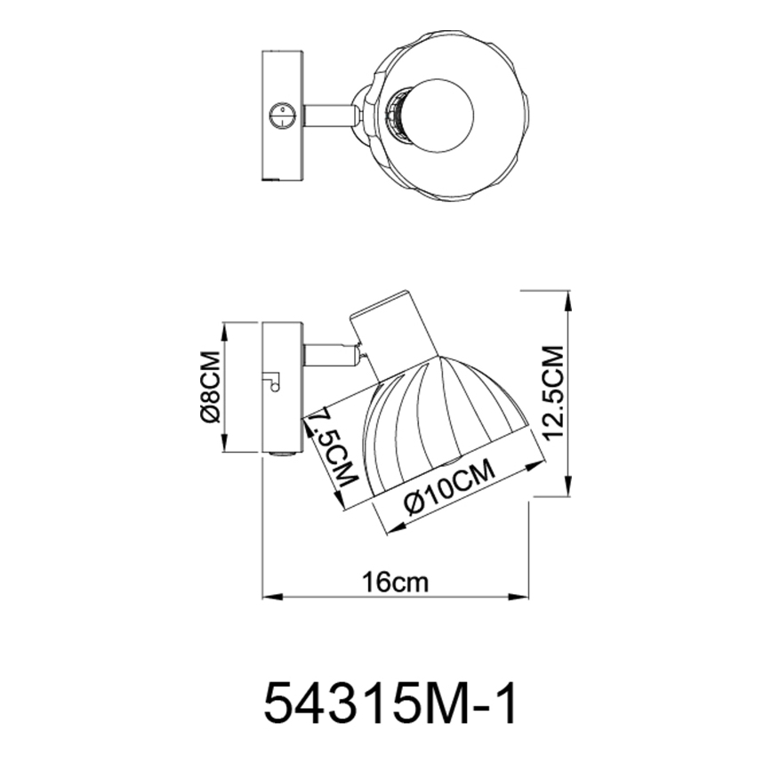 Globo - Nástenné bodové svietidlo 1xE14/40W/230V zlatá