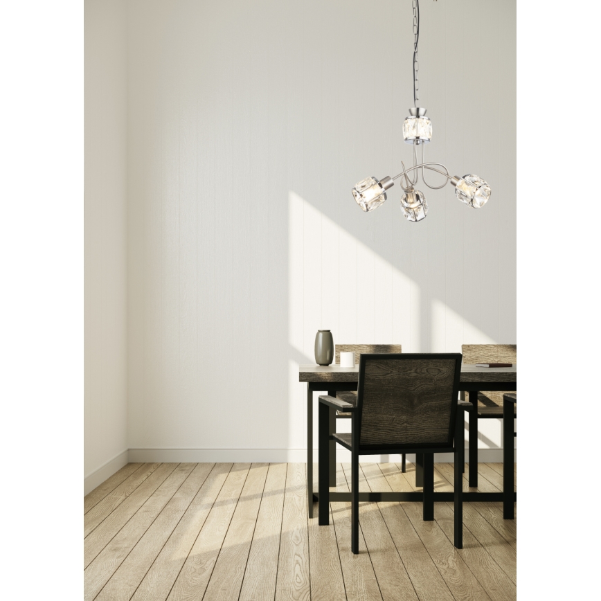 Globo - LED Luster na reťazi 3xE14/40W/230V + LED/5W