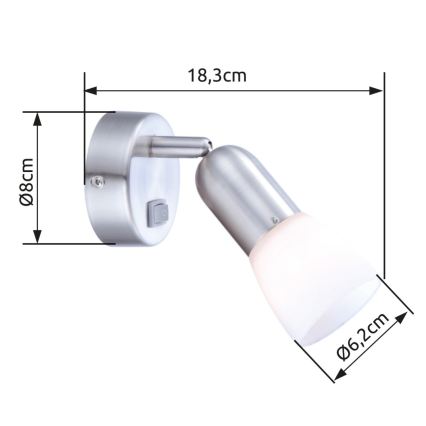 Globo - Nástenné bodové svietidlo 1xE14/40W/230V