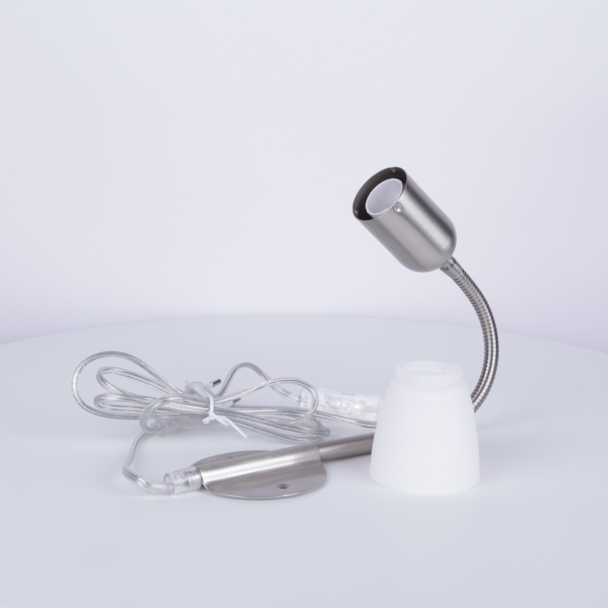 Globo - Flexibilná lampička 1xE14/40W/230V matný chróm