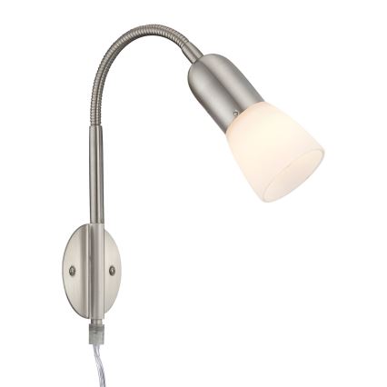 Globo - Flexibilná lampička 1xE14/40W/230V matný chróm