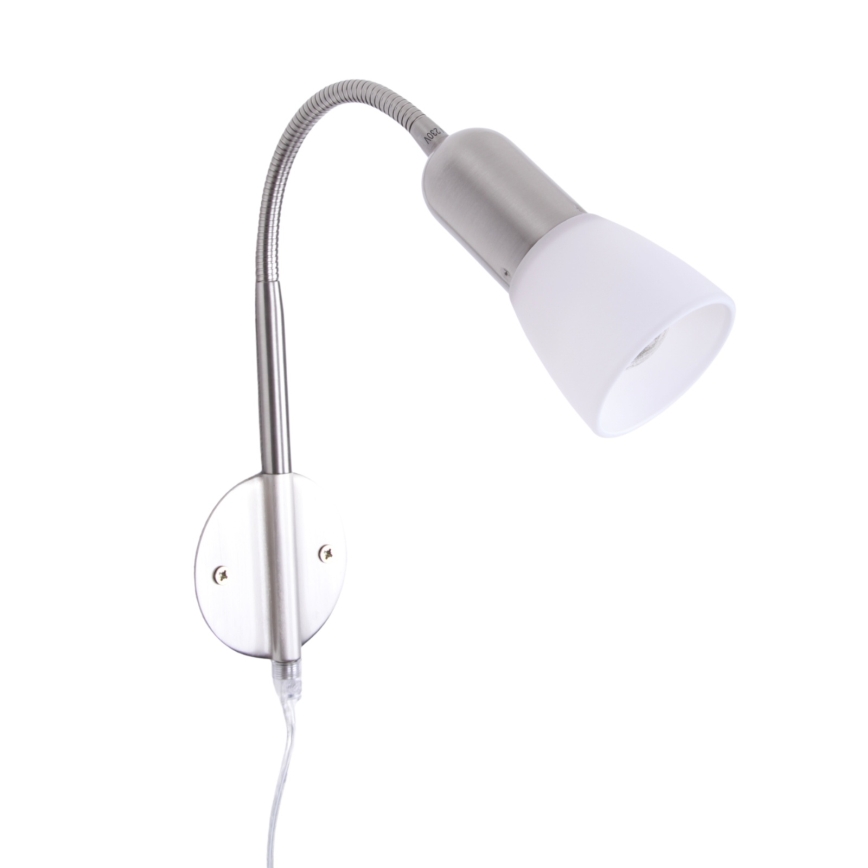 Globo - Flexibilná lampička 1xE14/40W/230V matný chróm