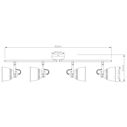 Globo 54651-4 - Bodové svietidlo HERNAN 4xE14/40W/230V