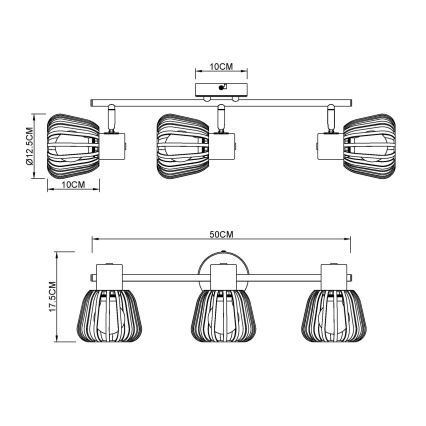Globo - Bodové svietidlo 3xE27/40W/230V