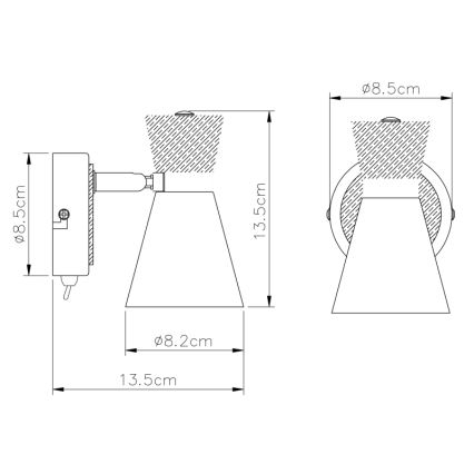 Globo - Nástenné bodové svietidlo 1xE14/25W/230V