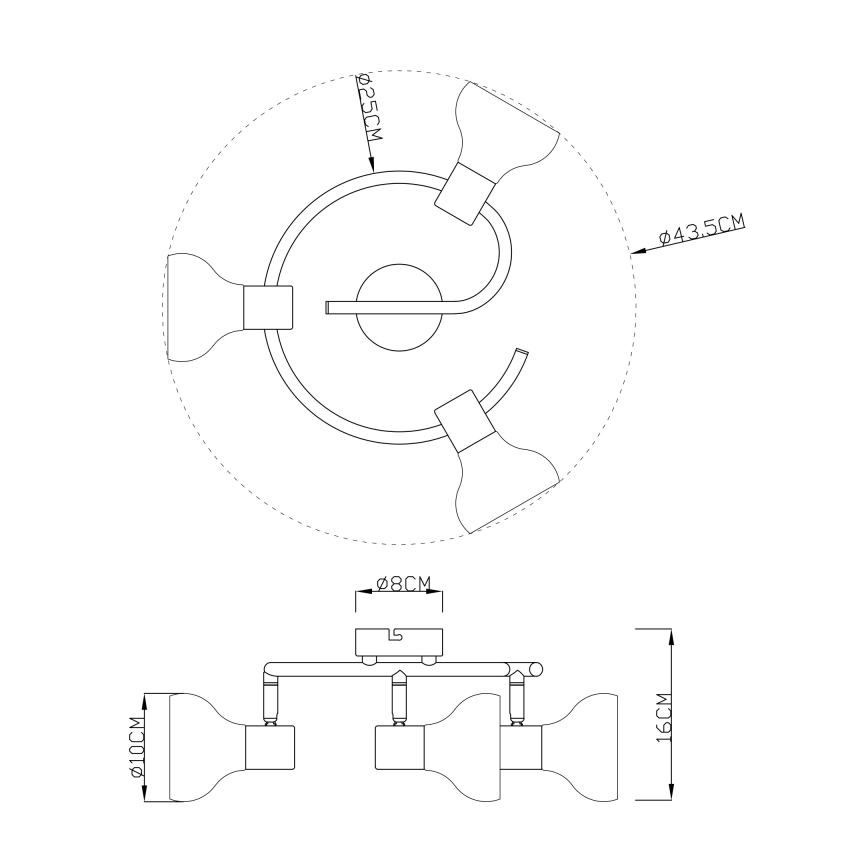 Globo - LED Bodové svietidlo 1xE14-LED/3W/230V