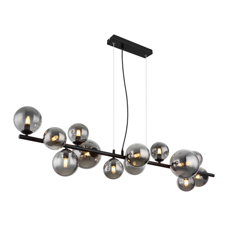 Globo - LED Luster na lanku 13xG9/3,5W/230V dymová/čierna
