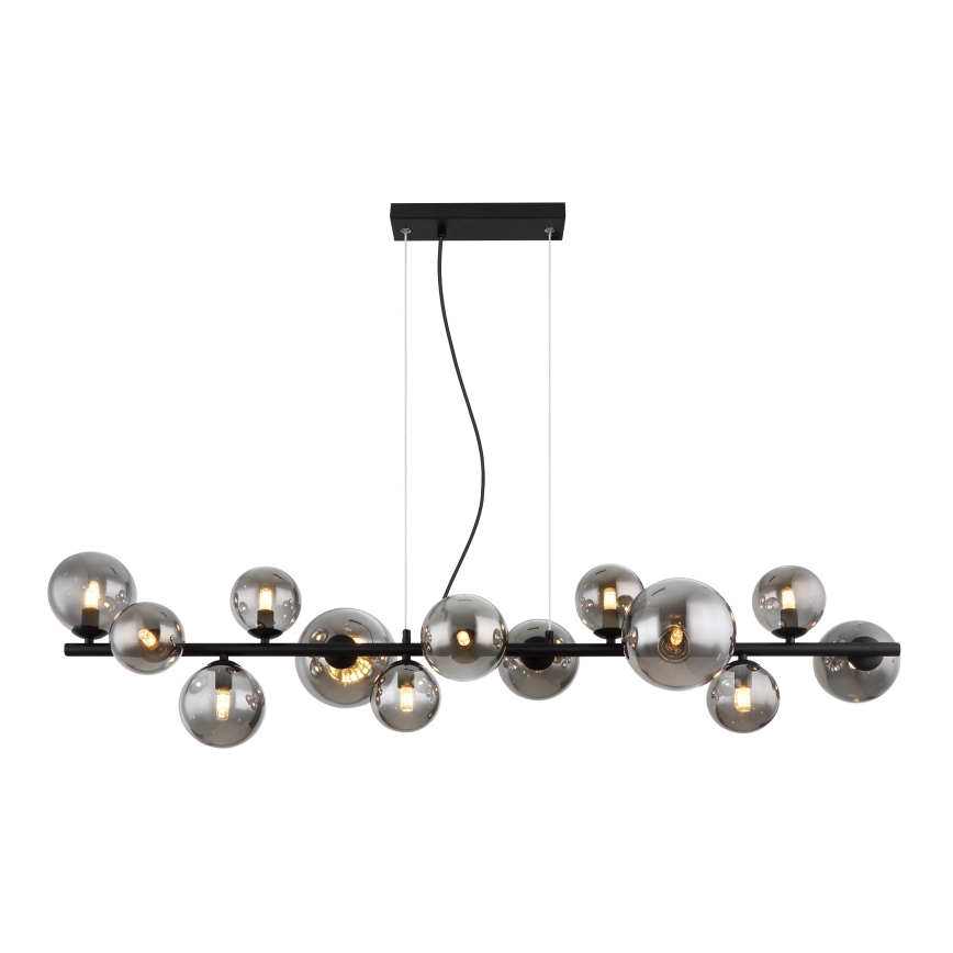 Globo - LED Luster na lanku 13xG9/3,5W/230V dymová/čierna