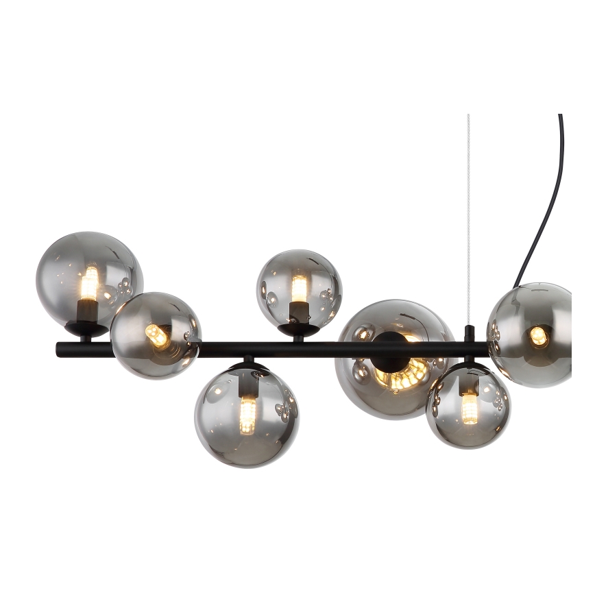 Globo - LED Luster na lanku 13xG9/3,5W/230V dymová/čierna