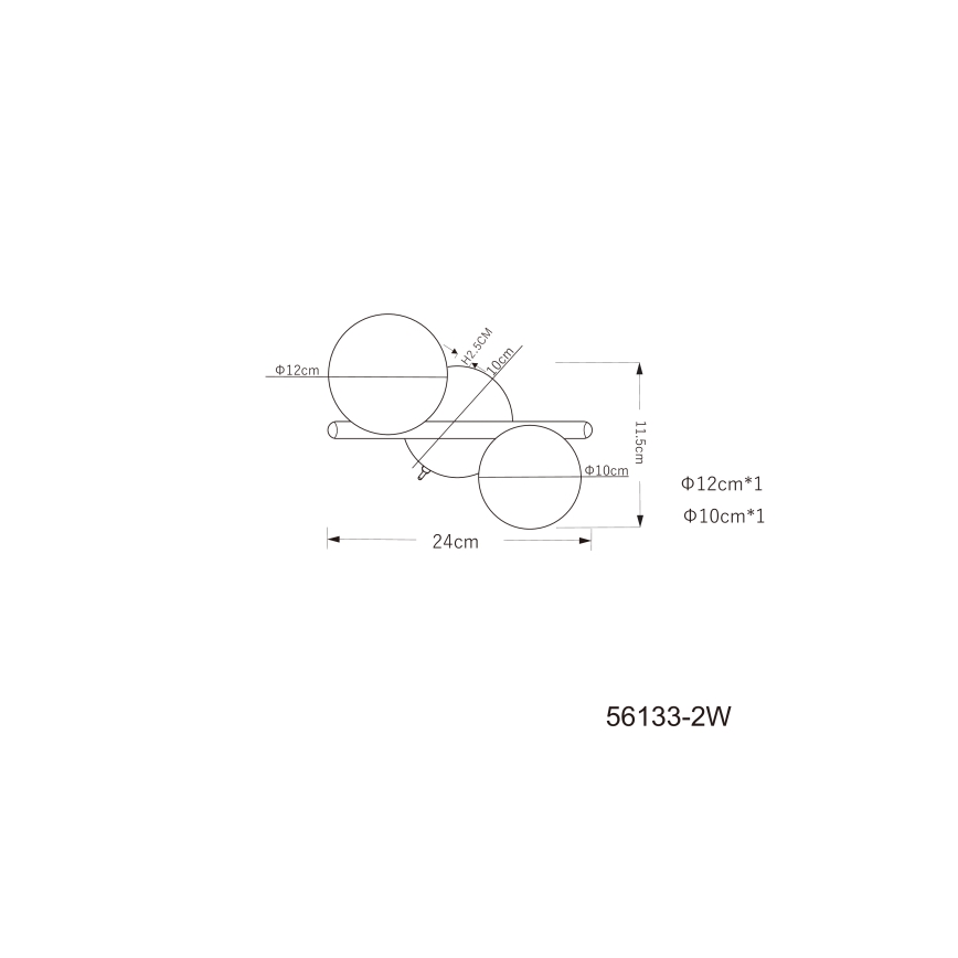 Globo - LED Prisadený luster 2xG9/3W/230V