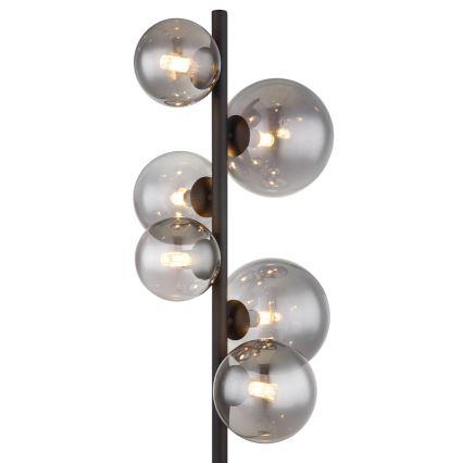 Globo - LED Stojacia lampa 6xG9/3,5W/230V dymová/čierna