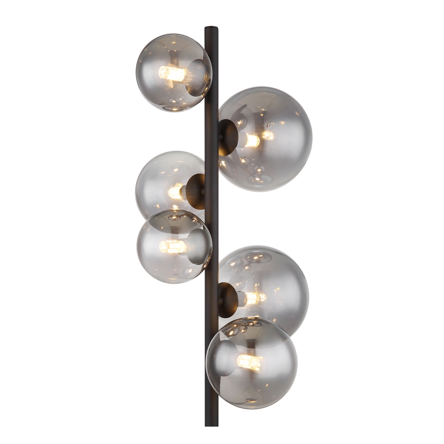 Globo - LED Stojacia lampa 6xG9/3,5W/230V dymová/čierna