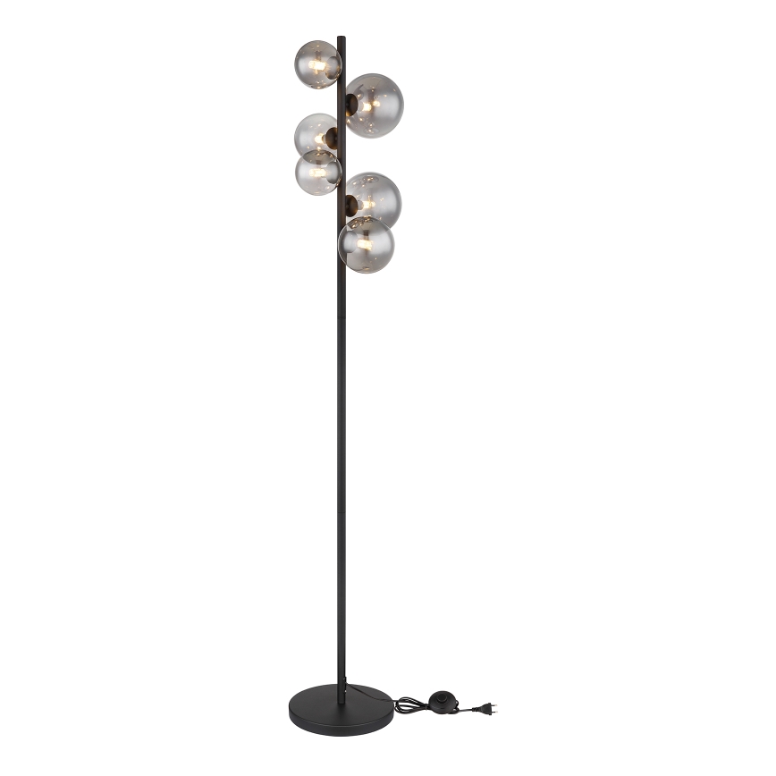 Globo - LED Stojacia lampa 6xG9/3,5W/230V dymová/čierna