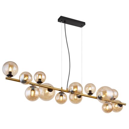 Globo - LED Luster na lanku 13xG9/3,5W/230V dymová/hnedá