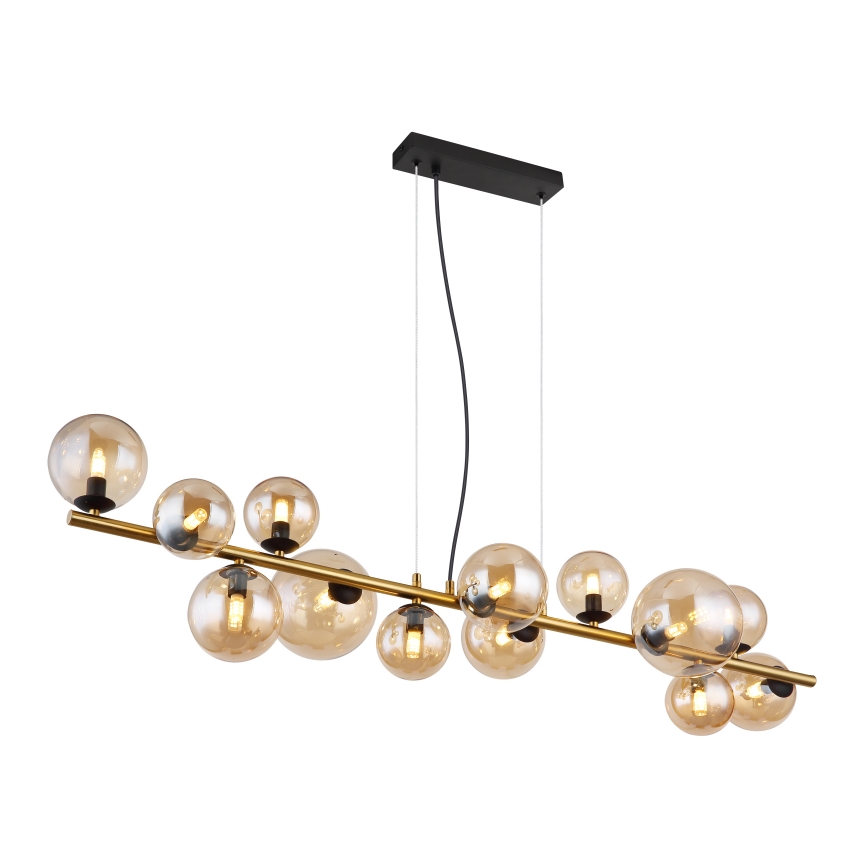 Globo - LED Luster na lanku 13xG9/3,5W/230V dymová/hnedá