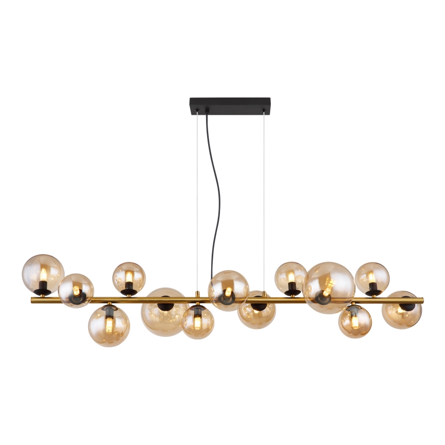 Globo - LED Luster na lanku 13xG9/3,5W/230V dymová/hnedá