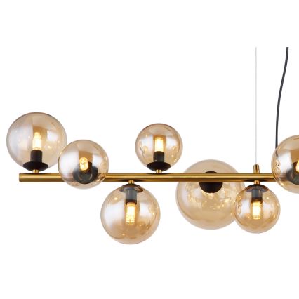 Globo - LED Luster na lanku 13xG9/3,5W/230V dymová/hnedá