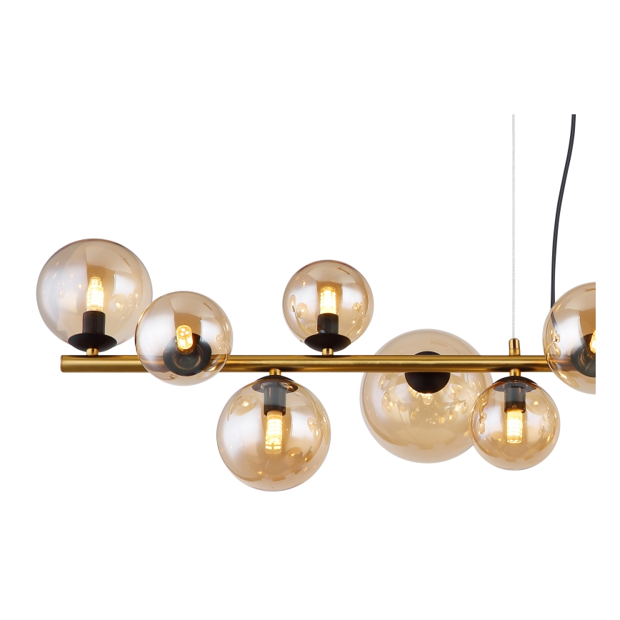 Globo - LED Luster na lanku 13xG9/3,5W/230V dymová/hnedá