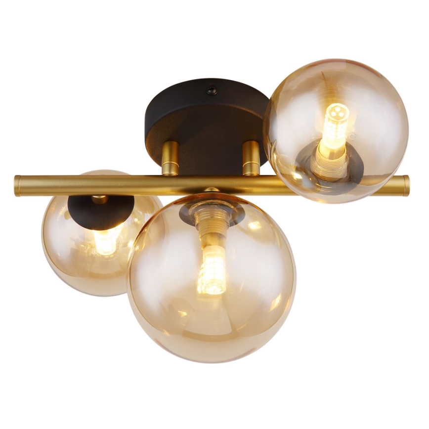 Globo - LED Prisadený luster RIHA 3xG9/3,5W/230V mosadz