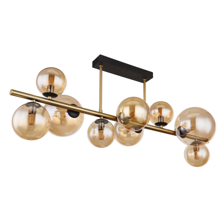 Globo - LED Luster na tyči 9xG9/3W/230V mosadz