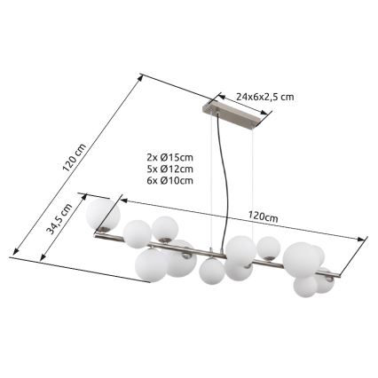 Globo - LED Stojacia lampa 13xG9/3,5W/230V biela