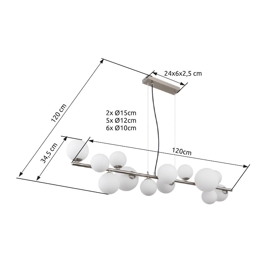 Globo - LED Stojacia lampa 13xG9/3,5W/230V biela