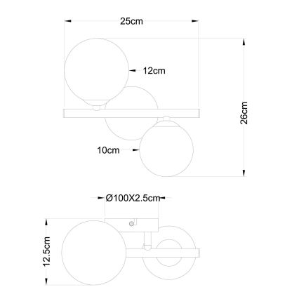 Globo - LED Prisadený luster 2xG9/3W/230V chróm