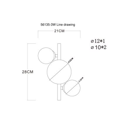 Globo - LED Prisadený luster RIHA 3xG9/3,5W/230V matný chróm