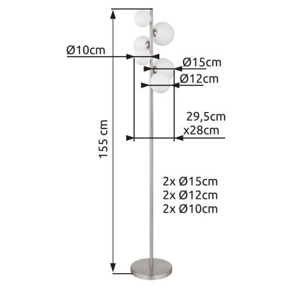 Globo - LED Luster na lanku 6xG9/3,5W/230V biela