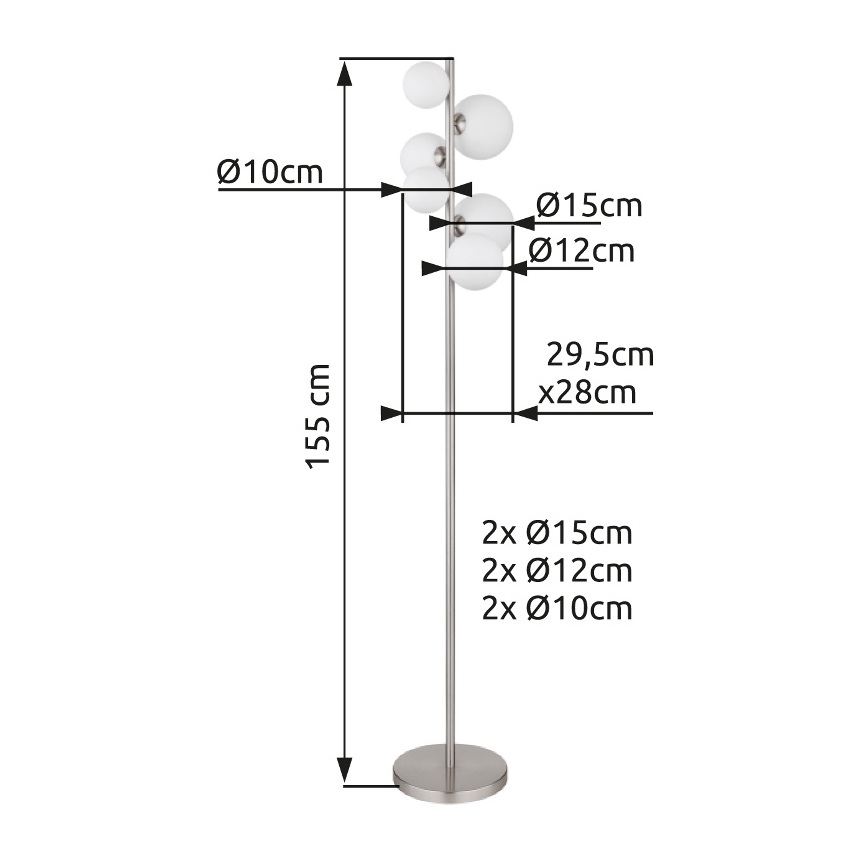 Globo - LED Luster na lanku 6xG9/3,5W/230V biela