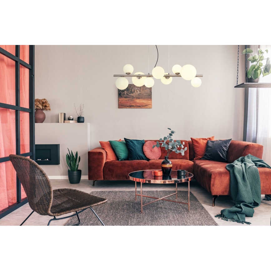 Globo - LED Luster na lanku 9xG9/3W/230V matný chróm