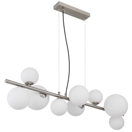 Globo - LED Luster na lanku 9xG9/3W/230V matný chróm