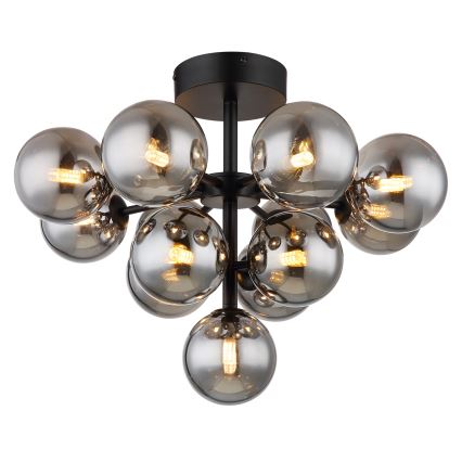 Globo - Prisadený luster 13xG9/5W/230V pr. 56 cm čierna