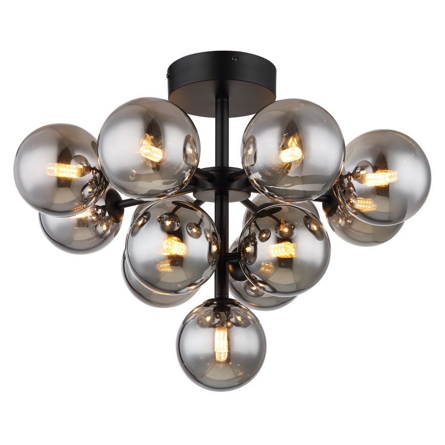 Globo - Prisadený luster 13xG9/5W/230V pr. 56 cm čierna