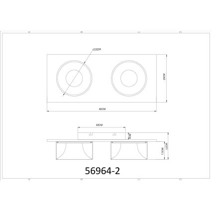 Globo - LED stropné svietidlo LED/24W/230V 3000K 46x20 cm mosadz