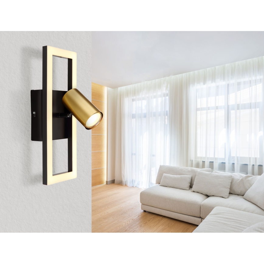 Globo - LED Nástenné bodové svietidlo 1xGU10/5W/230V + LED/12W/230V