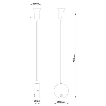 Globo - Flexibilná lampička 1xGU10/35W/230V