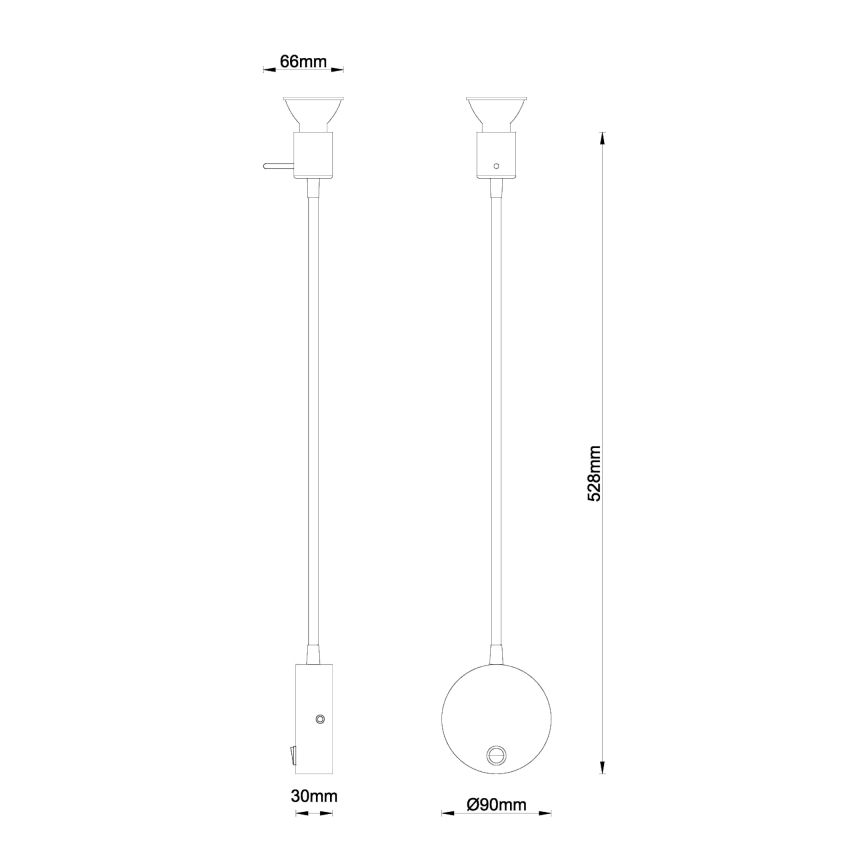 Globo - Flexibilná lampička 1xGU10/35W/230V