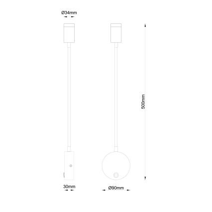 Globo - LED Flexibilná lampička LED/3W/230V
