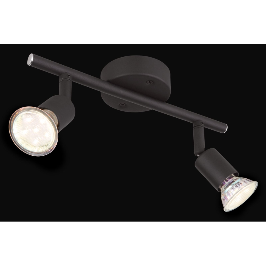 Globo - LED Bodové svietidlo 2xGU10/3W/230V čierna